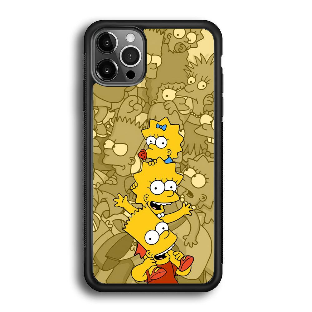 The Simpson Family Warmth iPhone 12 Pro Case-Rubber Black (2D Case)-Oxvistore