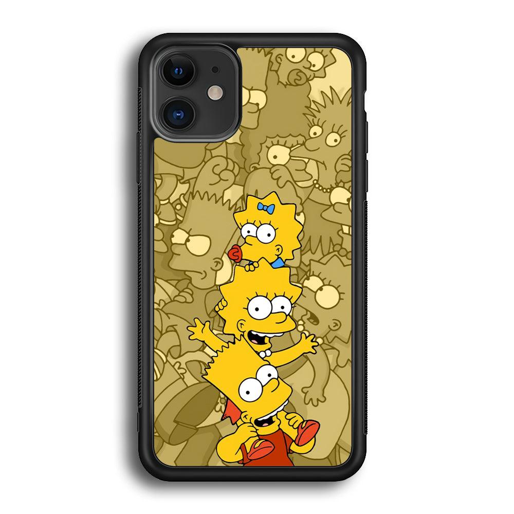 The Simpson Family Warmth iPhone 12 Case-Rubber Black (2D Case)-Oxvistore