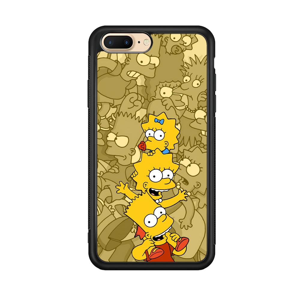 The Simpson Family Warmth iPhone 8 Plus Case-Rubber Black (2D Case)-Oxvistore