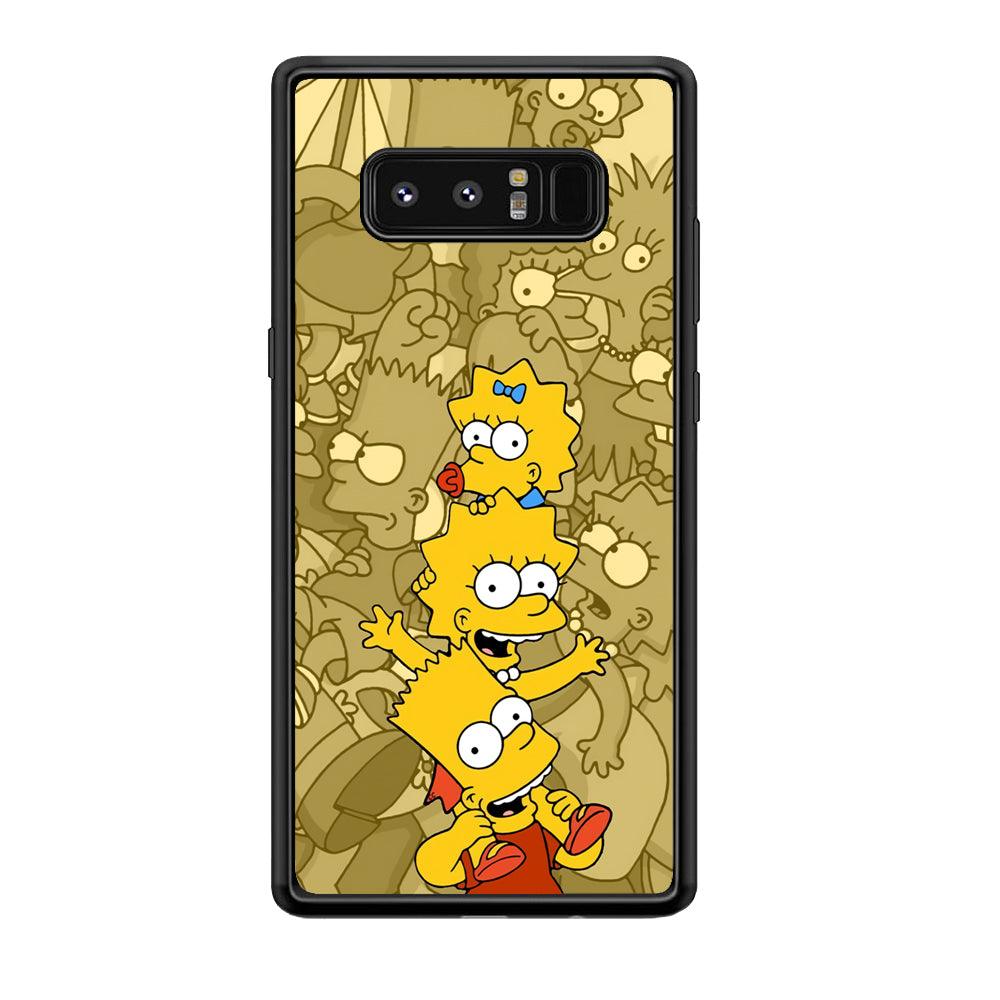 The Simpson Family Warmth Samsung Galaxy Note 8 Case-Rubber Black (2D Case)-Oxvistore