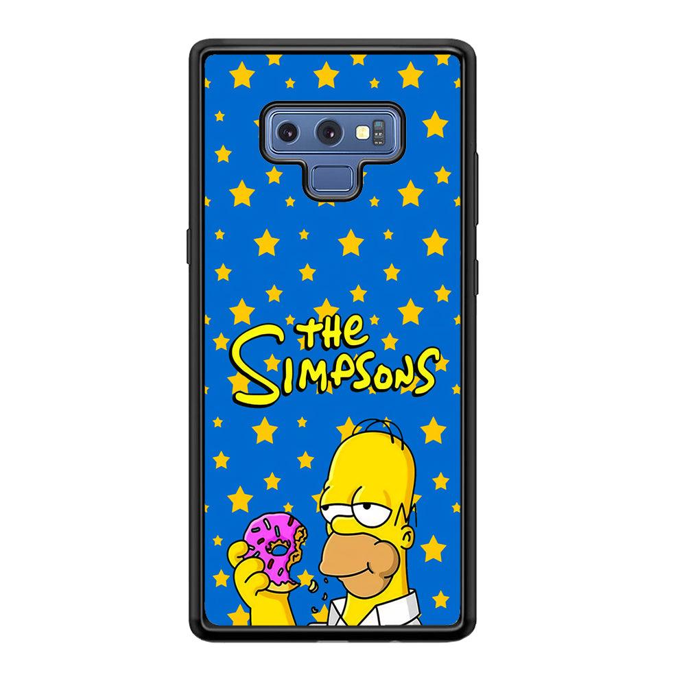 The Simpson Feel Good with Donut Samsung Galaxy Note 9 Case-Rubber Black (2D Case)-Oxvistore