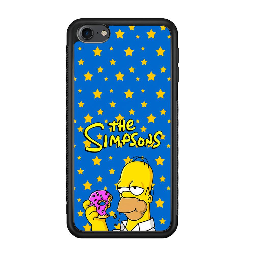 The Simpson Feel Good with Donut iPod Touch 6 Case-Rubber Black (2D Case)-Oxvistore