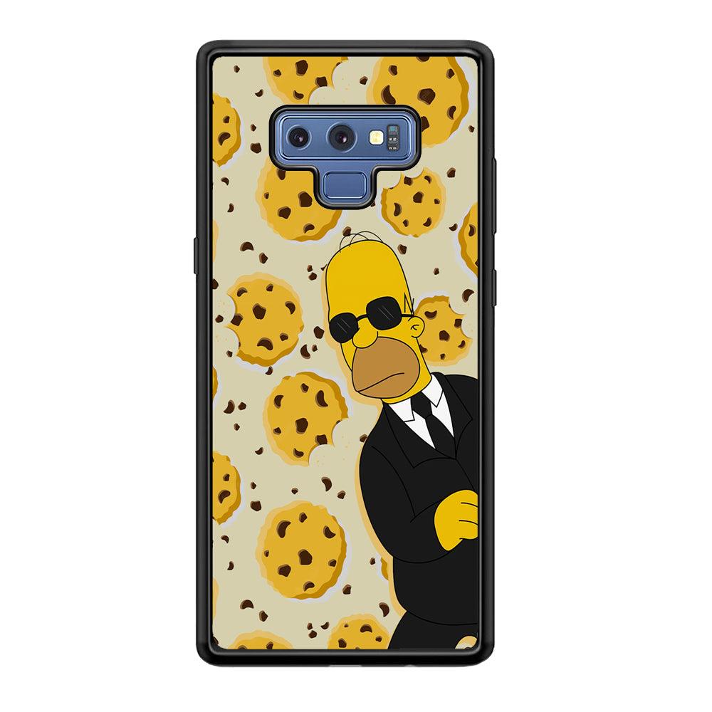 The Simpson Homer Cookies Seeker Samsung Galaxy Note 9 Case-Rubber Black (2D Case)-Oxvistore