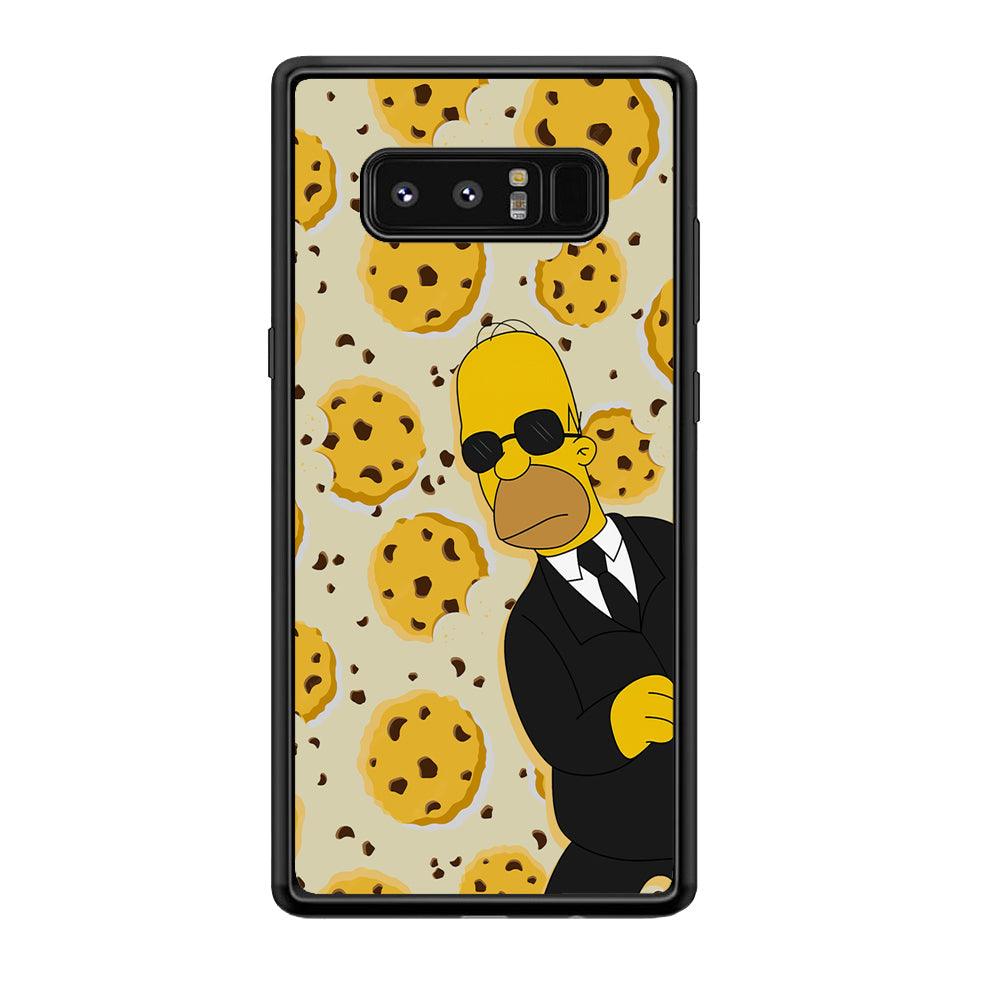 The Simpson Homer Cookies Seeker Samsung Galaxy Note 8 Case-Rubber Black (2D Case)-Oxvistore
