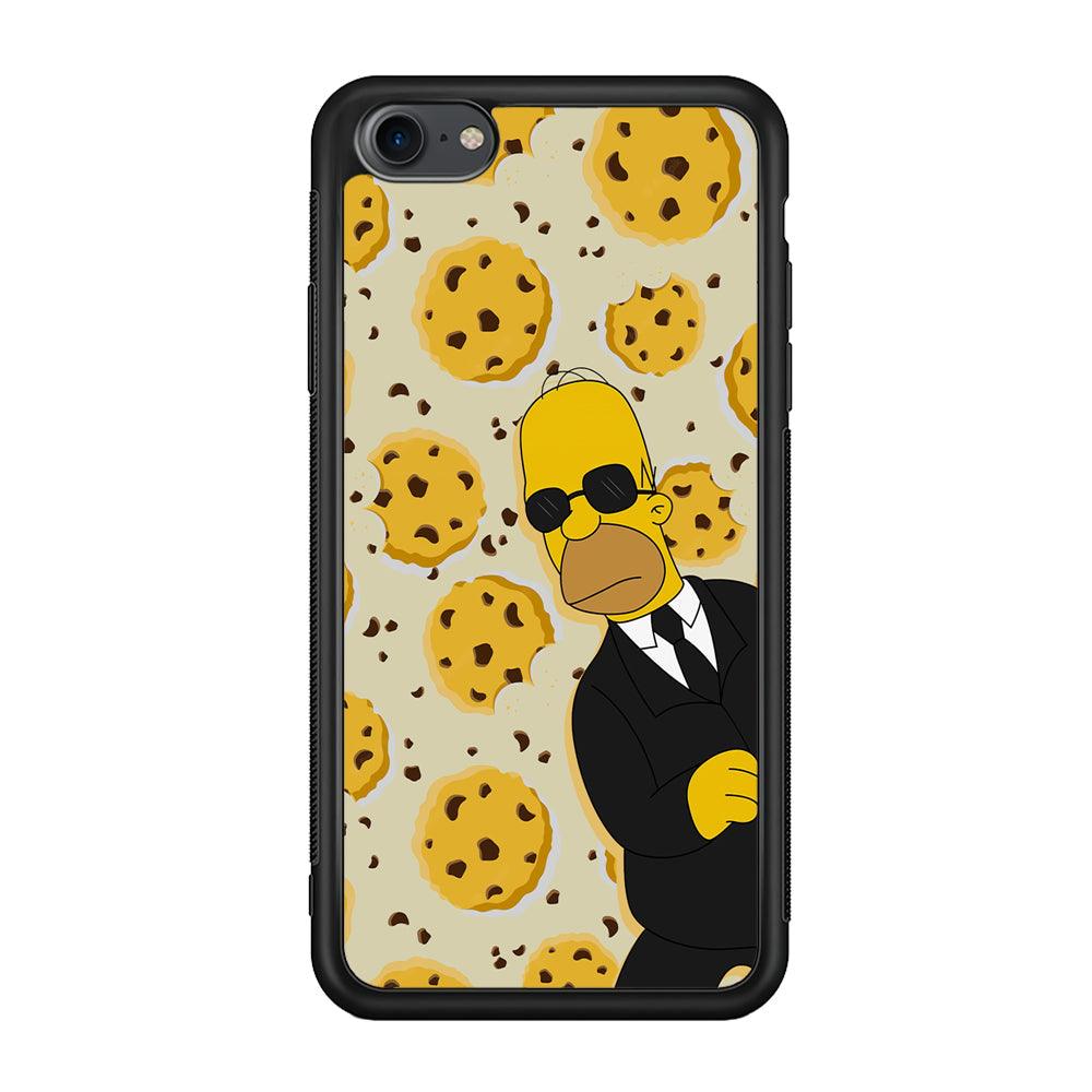 The Simpson Homer Cookies Seeker iPhone 7 Case-Rubber Black (2D Case)-Oxvistore