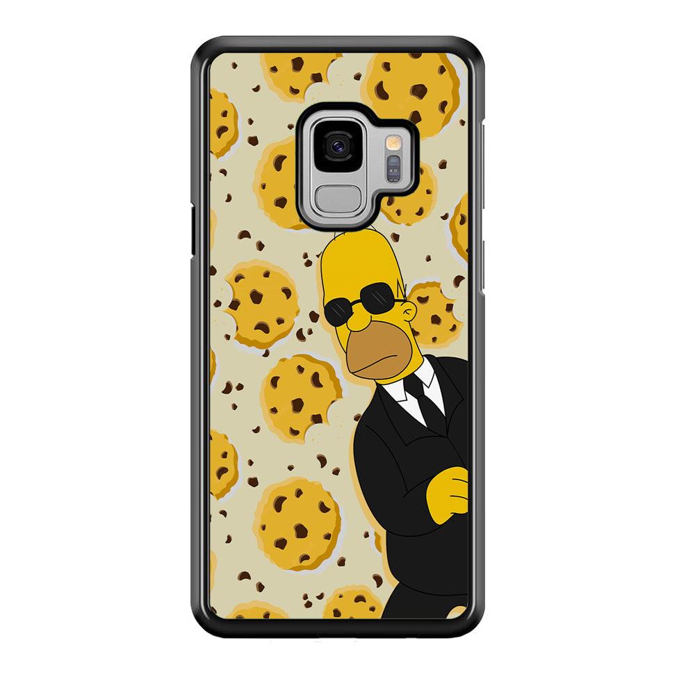 The Simpson Homer Cookies Seeker Samsung Galaxy S9 Case-Rubber Black (2D Case)-Oxvistore