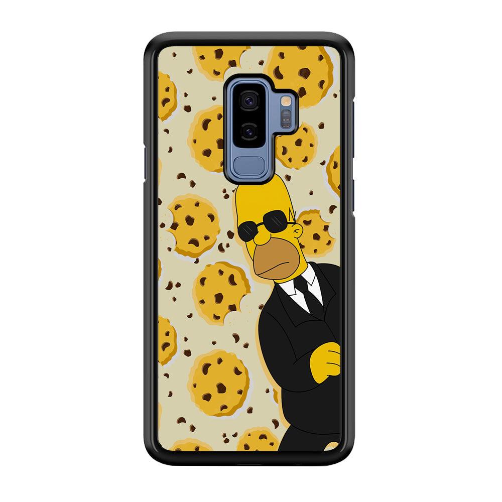 The Simpson Homer Cookies Seeker Samsung Galaxy S9 Plus Case-Rubber Black (2D Case)-Oxvistore