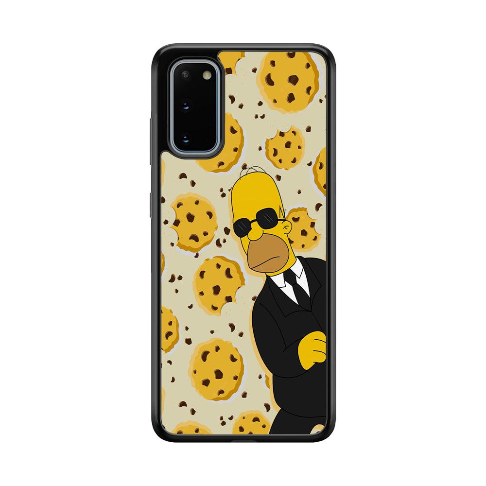 The Simpson Homer Cookies Seeker Samsung Galaxy S20 Case-Rubber Black (2D Case)-Oxvistore