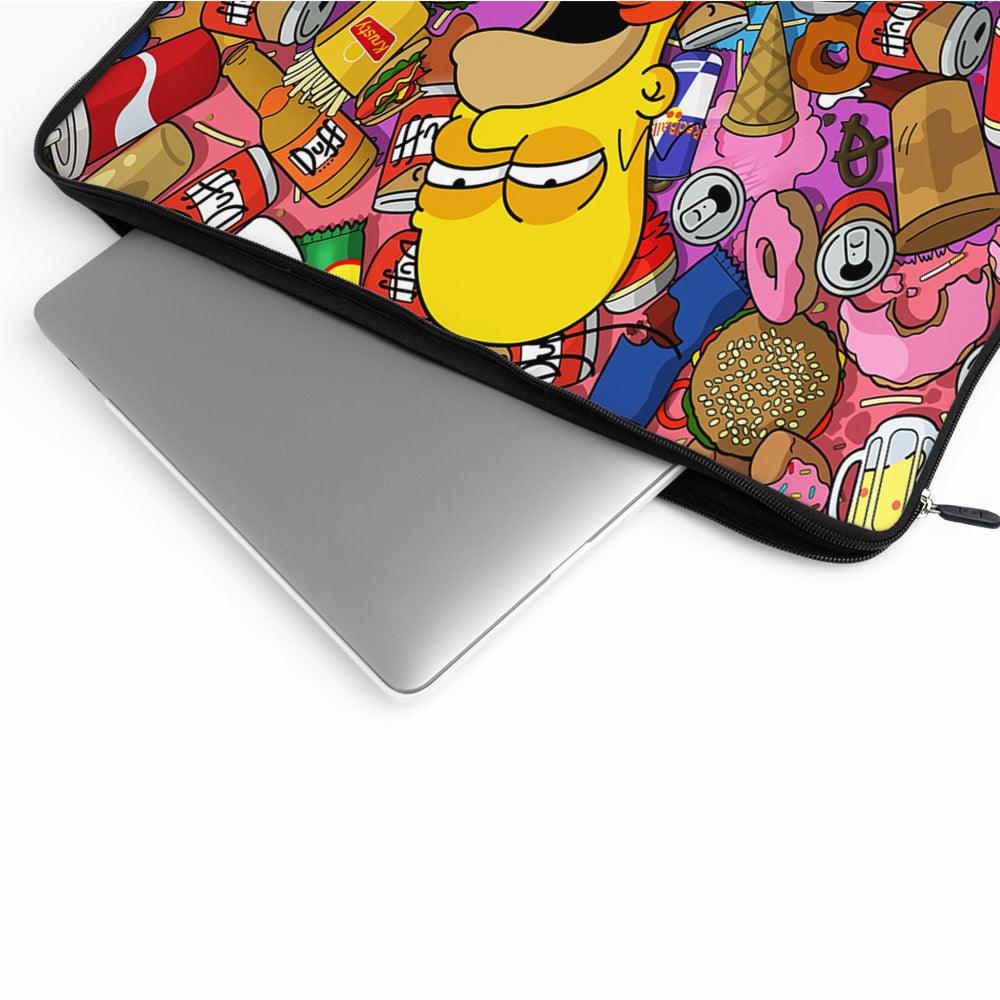 The Simpsons Homer Junk Food Laptop Sleeve Protective Cover-Oxvistore