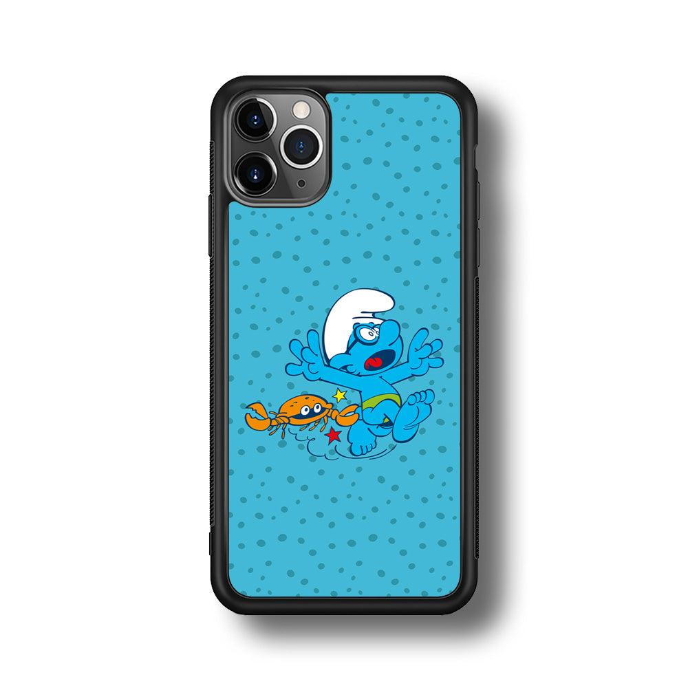 The Smurfs Don't Be Naughty iPhone 11 Pro Max Case-Rubber Black (2D Case)-Oxvistore