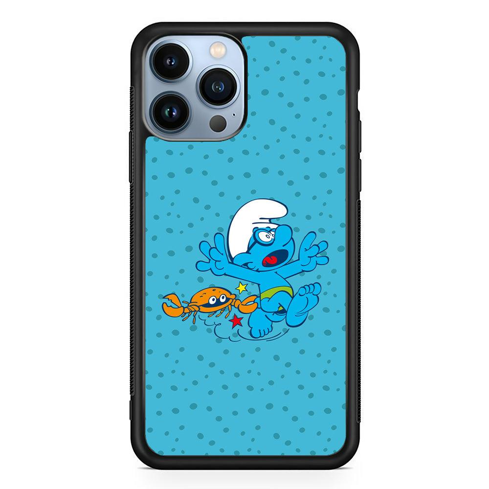 The Smurfs Don't Be Naughty iPhone 15 Pro Max Case-Rubber Black (2D Case)-Oxvistore
