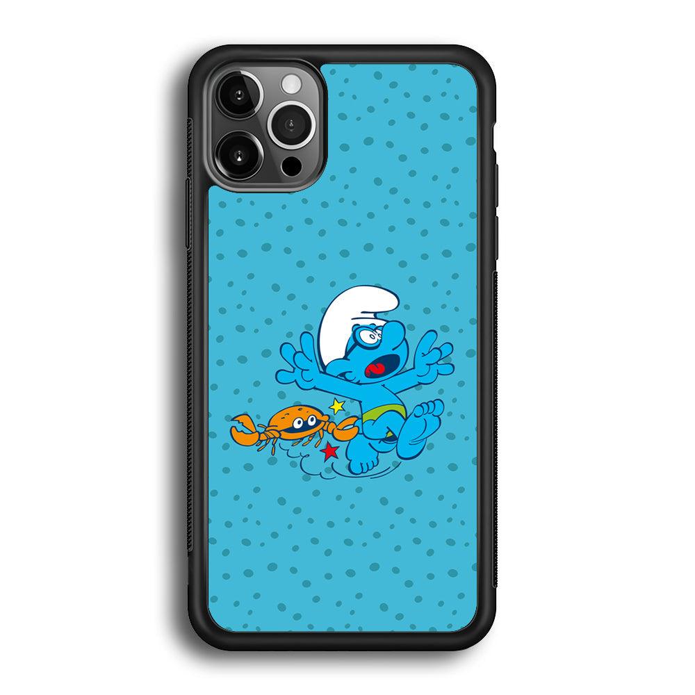 The Smurfs Don't Be Naughty iPhone 12 Pro Max Case-Rubber Black (2D Case)-Oxvistore