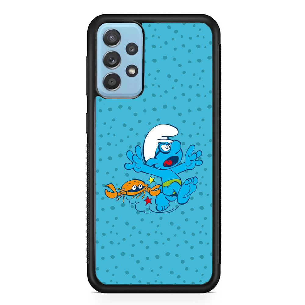 The Smurfs Don't Be Naughty Samsung Galaxy A52 Case-Rubber Black (2D Case)-Oxvistore