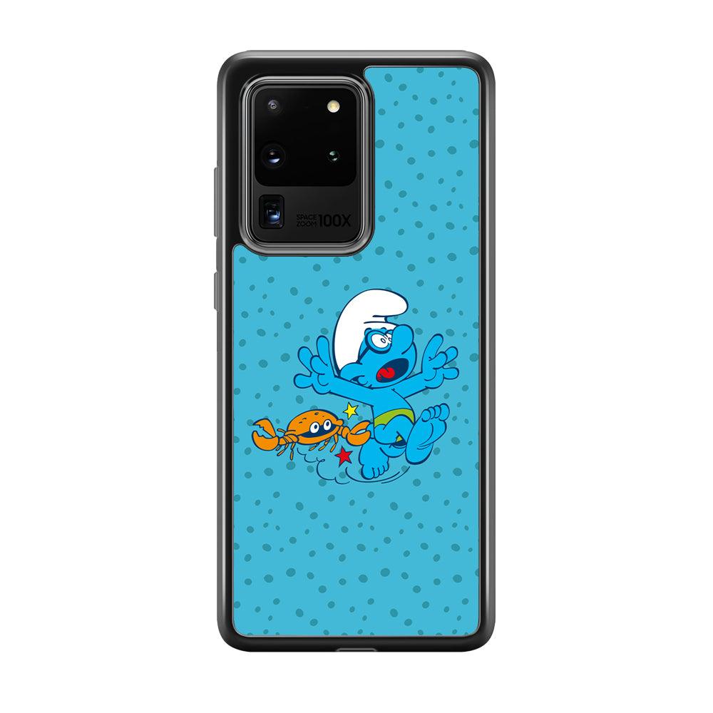 The Smurfs Don't Be Naughty Samsung Galaxy S20 Ultra Case-Rubber Black (2D Case)-Oxvistore