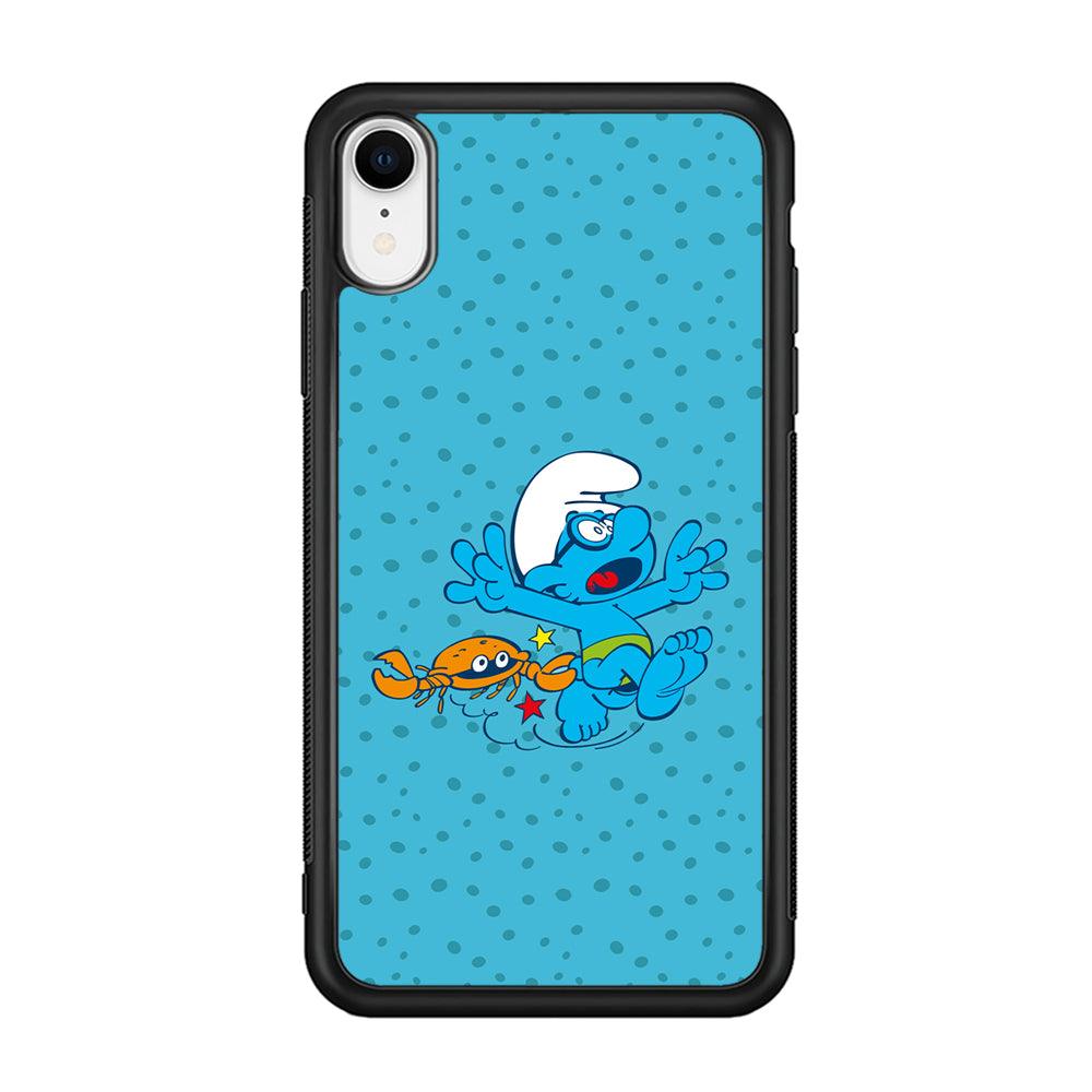 The Smurfs Don't Be Naughty iPhone XR Case-Rubber Black (2D Case)-Oxvistore