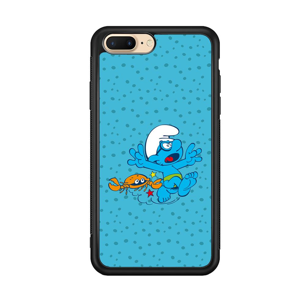 The Smurfs Don't Be Naughty iPhone 8 Plus Case-Rubber Black (2D Case)-Oxvistore