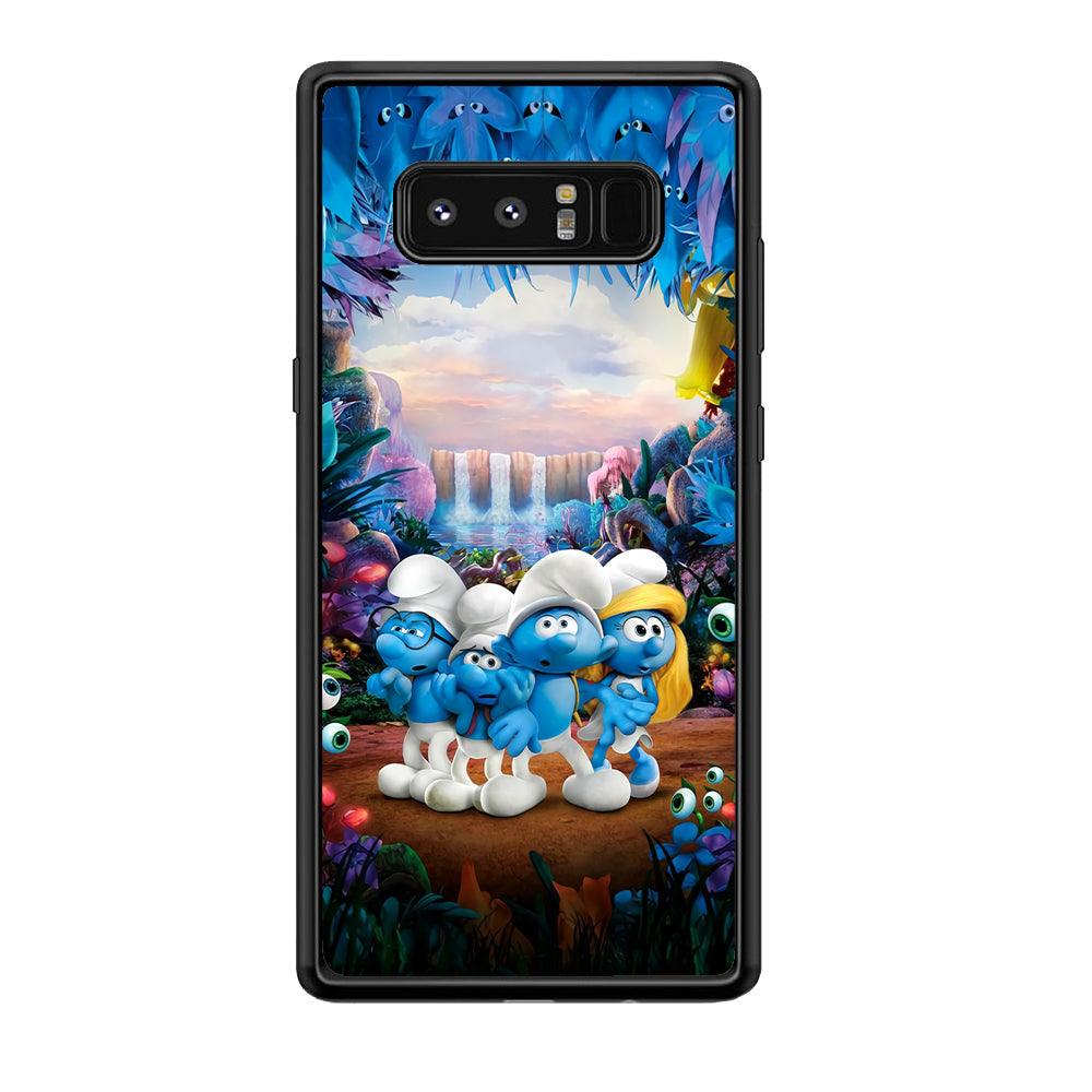 The Smurfs Lost in The Jungle Samsung Galaxy Note 8 Case-Rubber Black (2D Case)-Oxvistore