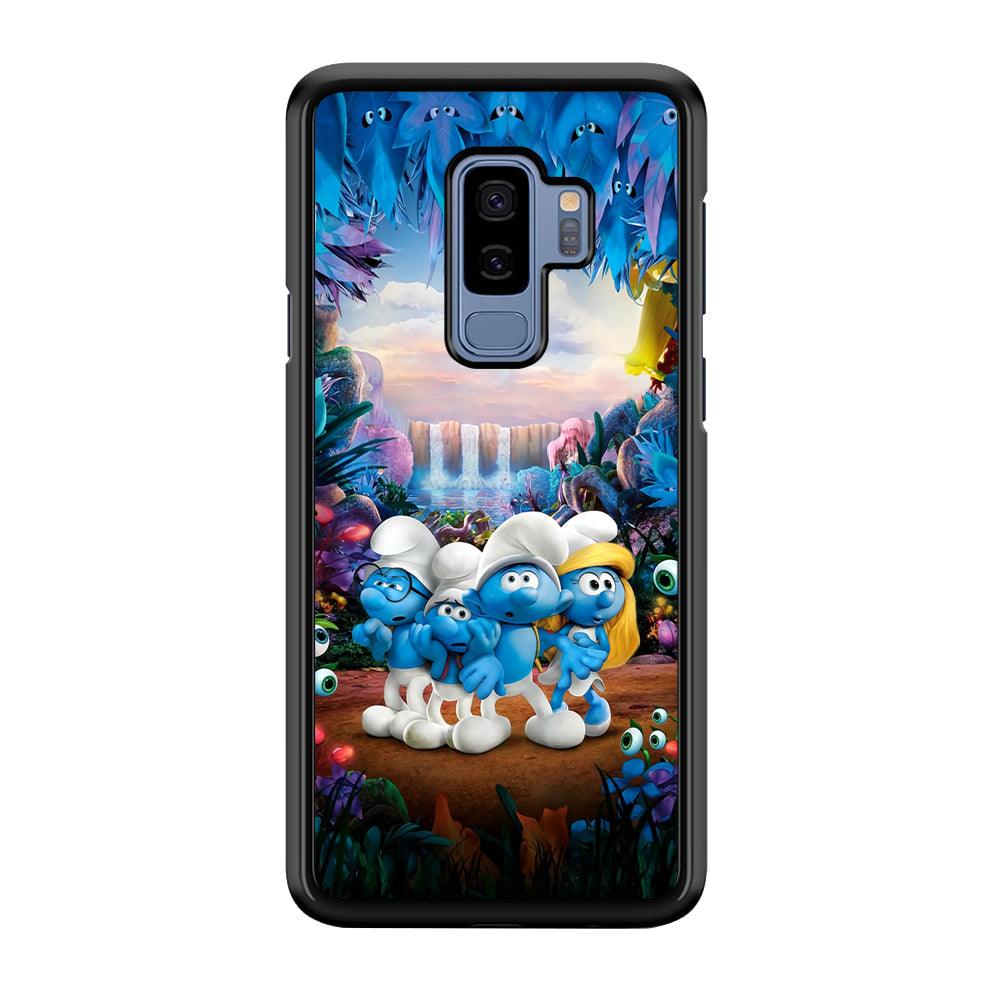 The Smurfs Lost in The Jungle Samsung Galaxy S9 Plus Case-Rubber Black (2D Case)-Oxvistore