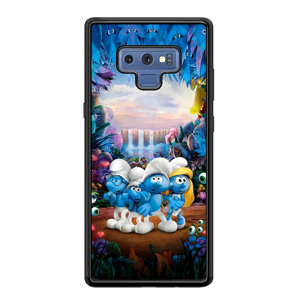 The Smurfs Lost in The Jungle Samsung Galaxy Note 9 Case-Rubber Black (2D Case)-Oxvistore