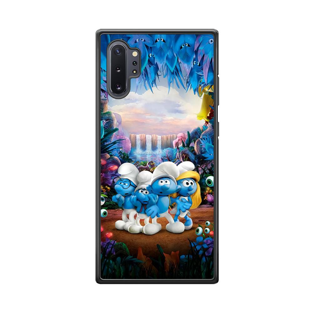 The Smurfs Lost in The Jungle Samsung Galaxy Note 10 Plus Case-Rubber Black (2D Case)-Oxvistore