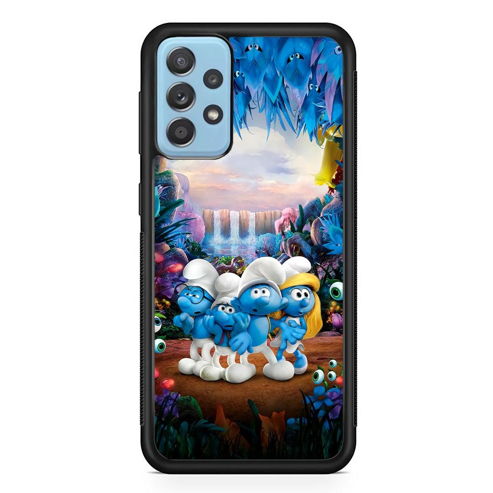 The Smurfs Lost in The Jungle Samsung Galaxy A52 Case-Rubber Black (2D Case)-Oxvistore