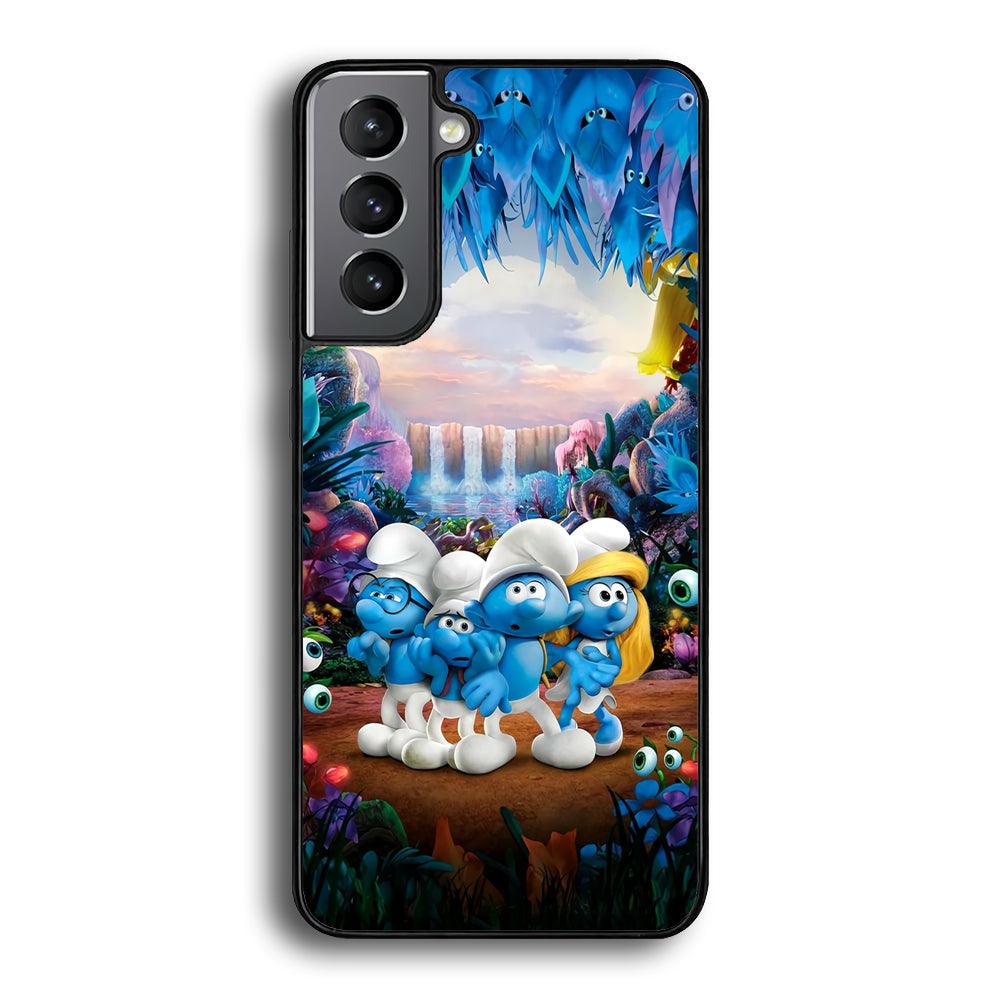 The Smurfs Lost in The Jungle Samsung Galaxy S22 Case-Rubber Black (2D Case)-Oxvistore