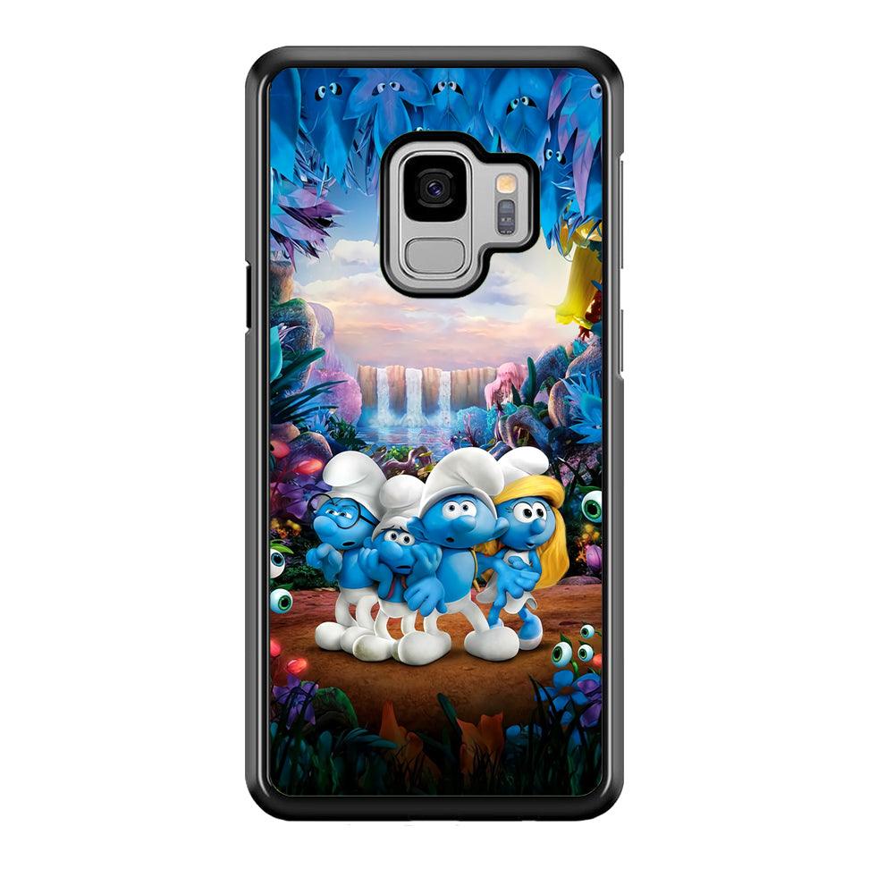 The Smurfs Lost in The Jungle Samsung Galaxy S9 Case-Rubber Black (2D Case)-Oxvistore