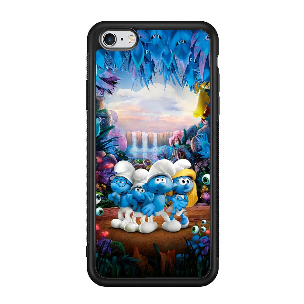The Smurfs Lost in The Jungle iPhone 6 Plus | 6s Plus Case-Rubber Black (2D Case)-Oxvistore