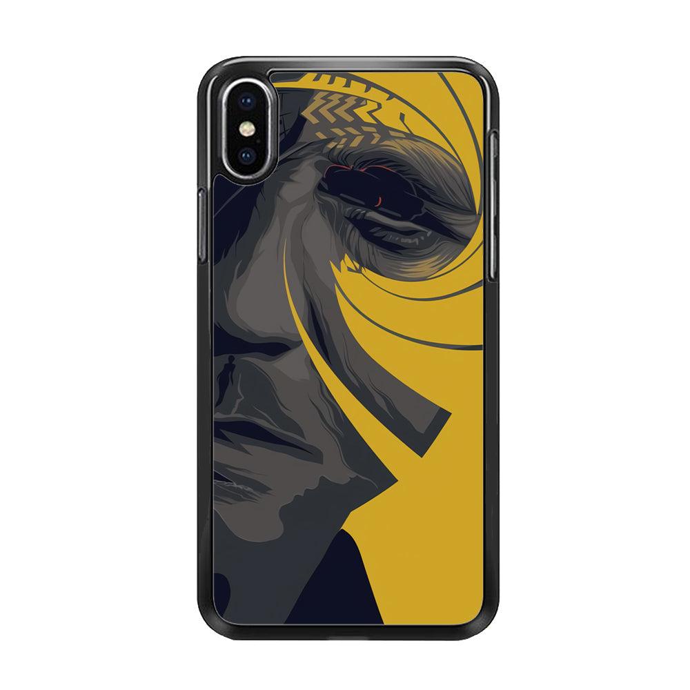 The Visionable of Agent 007 iPhone XS Case-Rubber Black (2D Case)-Oxvistore