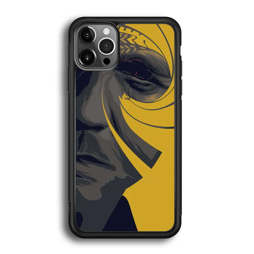 The Visionable of Agent 007 iPhone 12 Pro Case-Rubber Black (2D Case)-Oxvistore