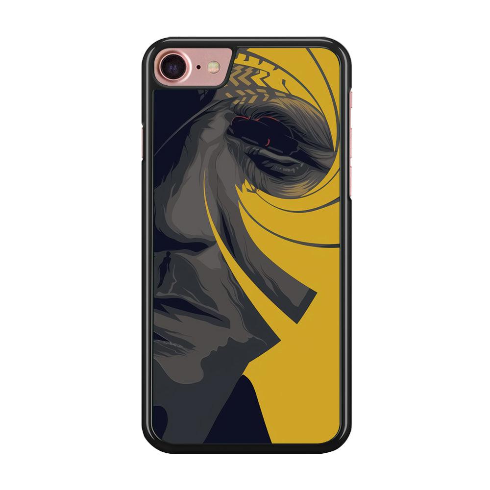 The Visionable of Agent 007 iPhone 8 Case-Rubber Black (2D Case)-Oxvistore