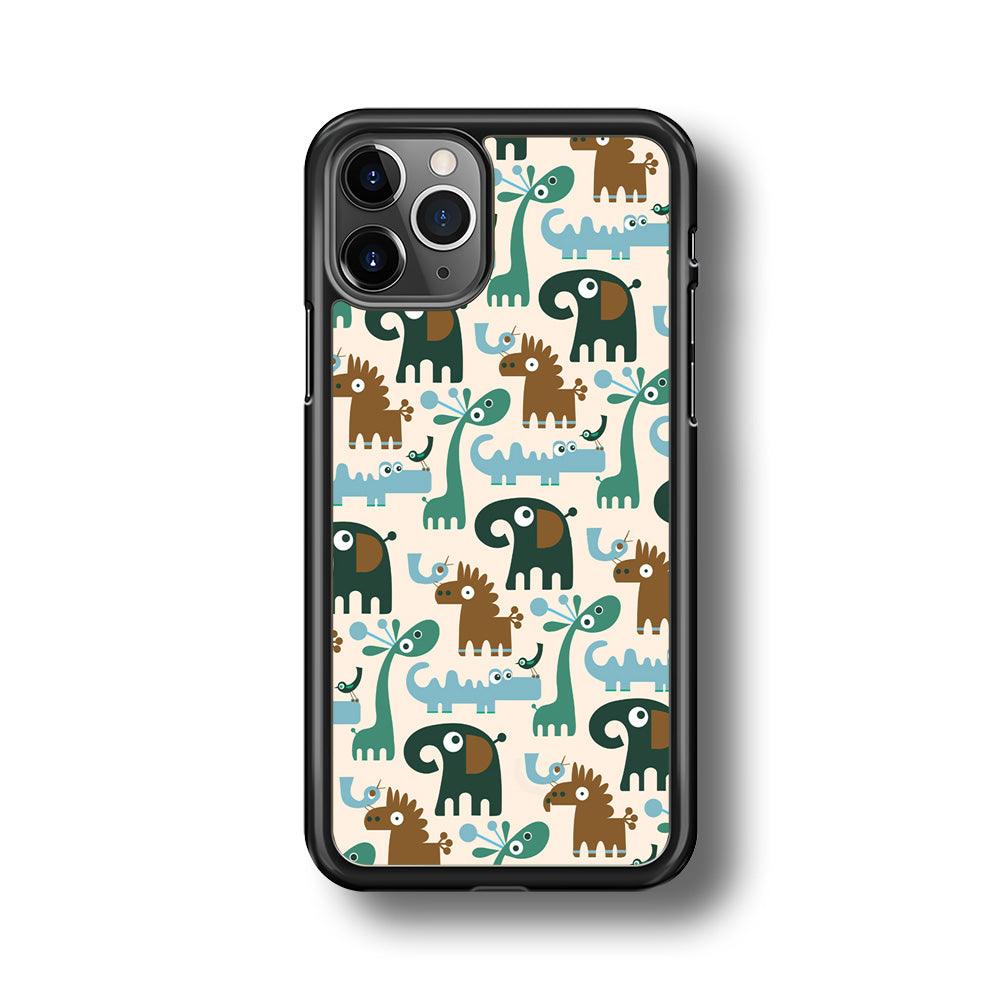 The Animal Expression Modern Shapes iPhone 11 Pro Case-Rubber Black (2D Case)-Oxvistore