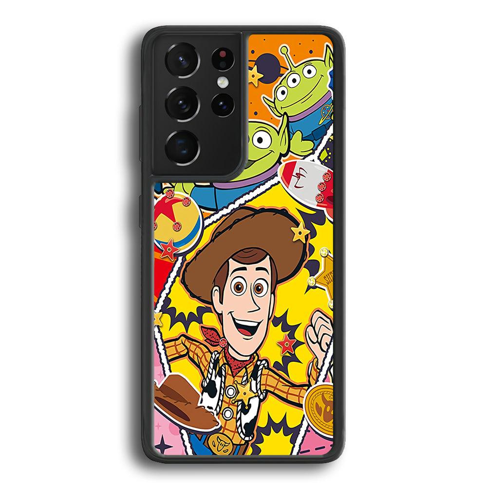 The Famous Cartoon Joy Smile Samsung Galaxy S21 Ultra Case-Rubber Black (2D Case)-Oxvistore