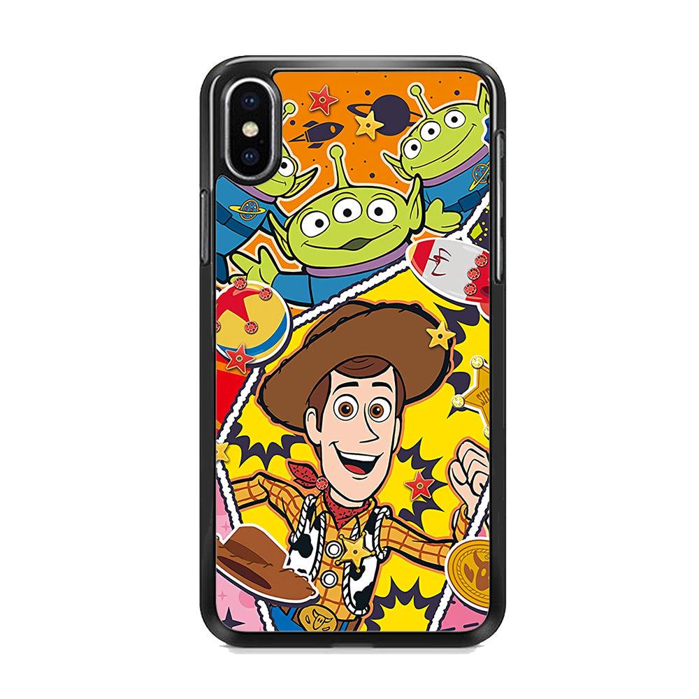 The Famous Cartoon Joy Smile iPhone XS Case-Rubber White (2D Case)-Oxvistore