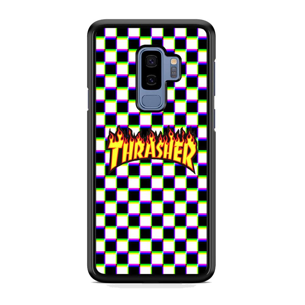 Thrasher Chess Samsung Galaxy S9 Plus Case-Rubber Black (2D Case)-Oxvistore