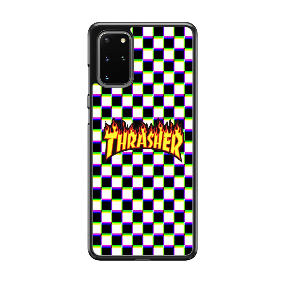 Thrasher Chess Samsung Galaxy S20 Plus Case-Rubber Black (2D Case)-Oxvistore