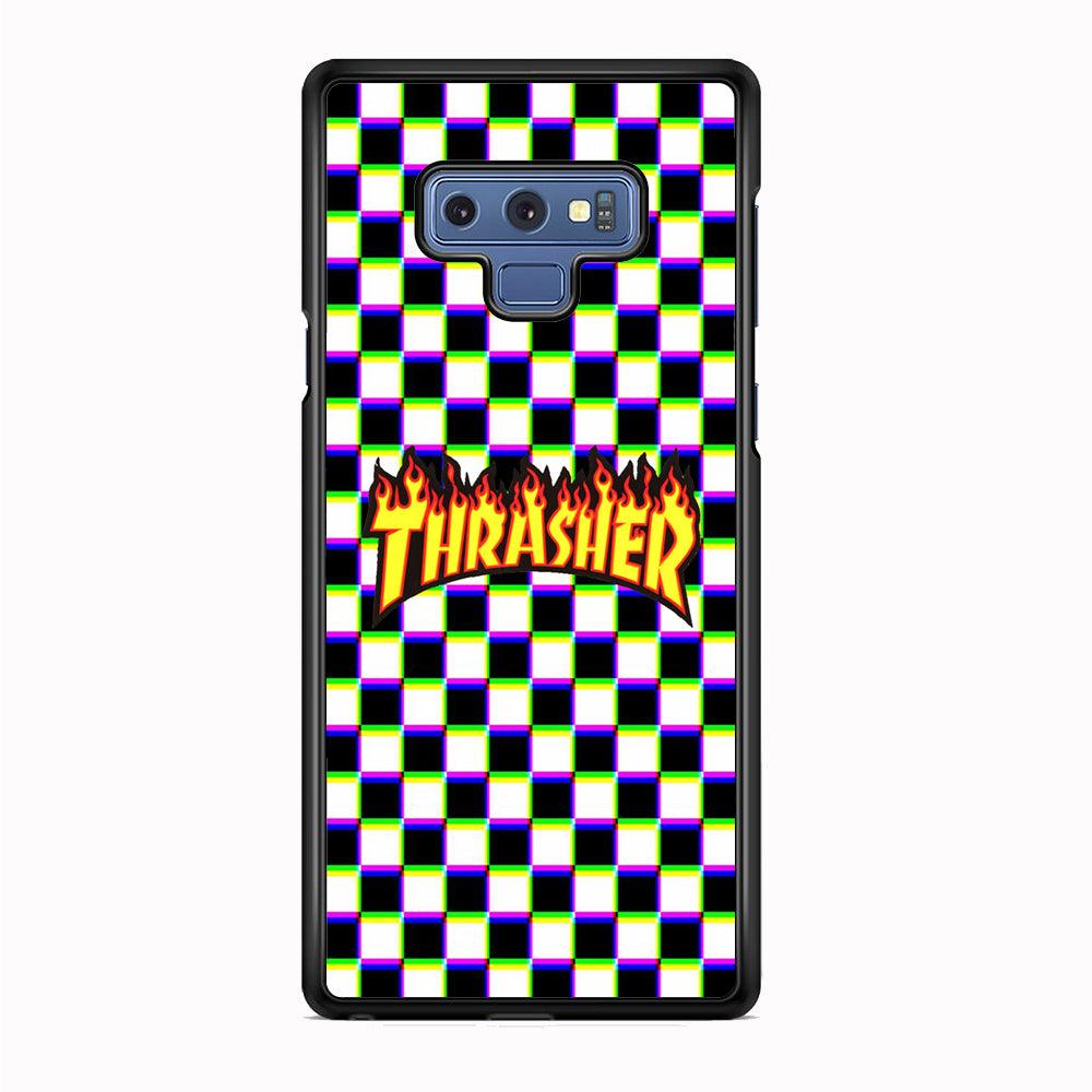 Thrasher Chess Samsung Galaxy Note 9 Case-Rubber Black (2D Case)-Oxvistore