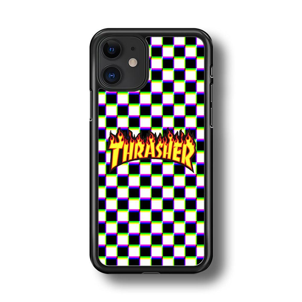 Thrasher Chess iPhone 11 Case-Rubber Black (2D Case)-Oxvistore