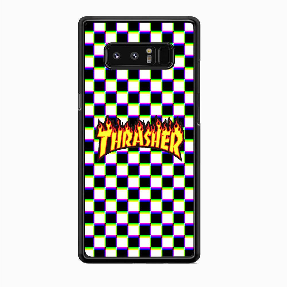 Thrasher Chess Samsung Galaxy Note 8 Case-Rubber Black (2D Case)-Oxvistore