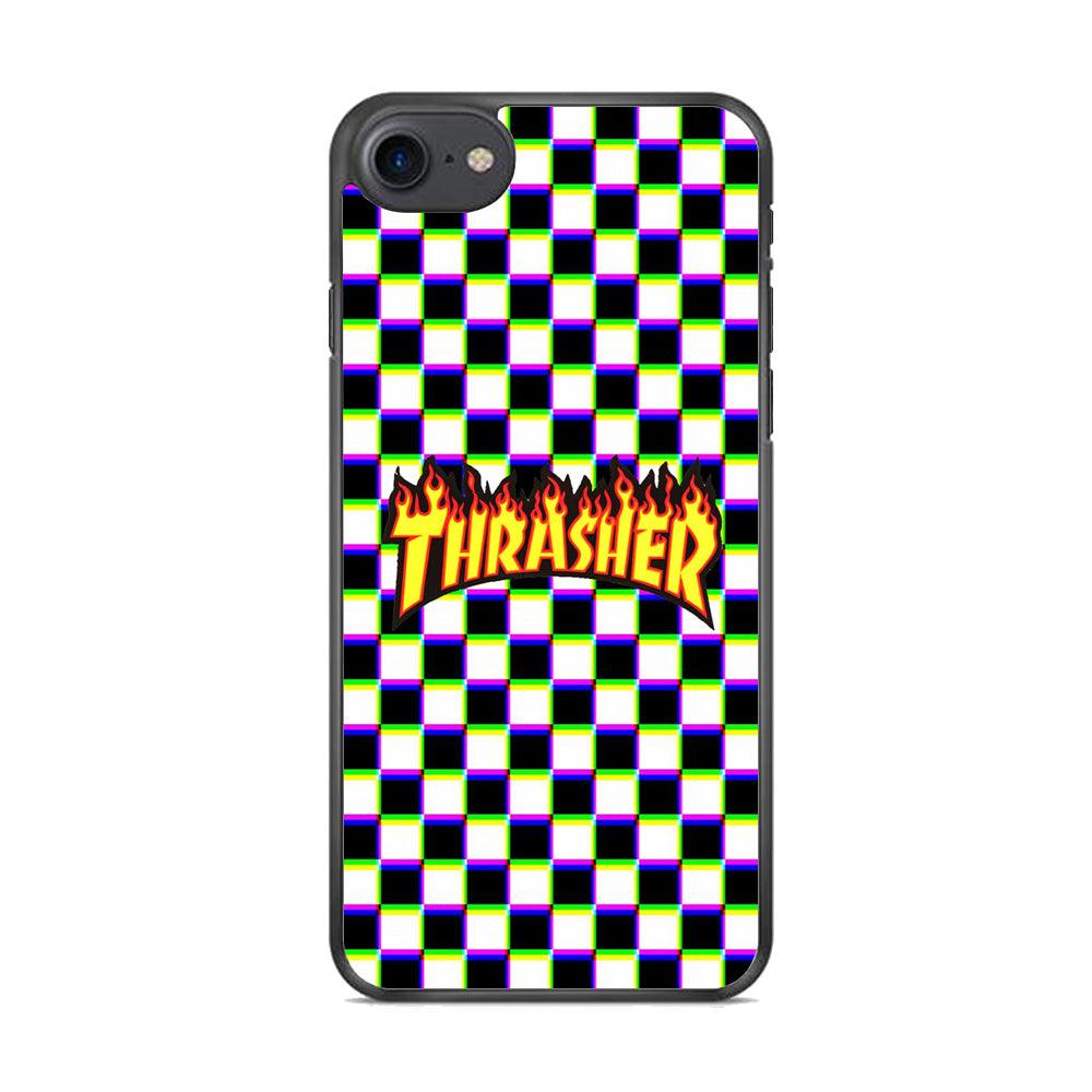 Thrasher Chess iPhone 8 Case-Rubber Black (2D Case)-Oxvistore