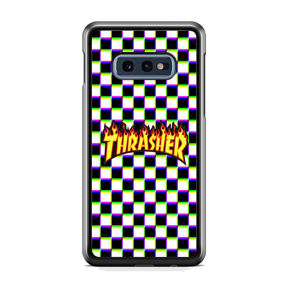 Thrasher Chess Samsung Galaxy S10E Case-Rubber Black (2D Case)-Oxvistore