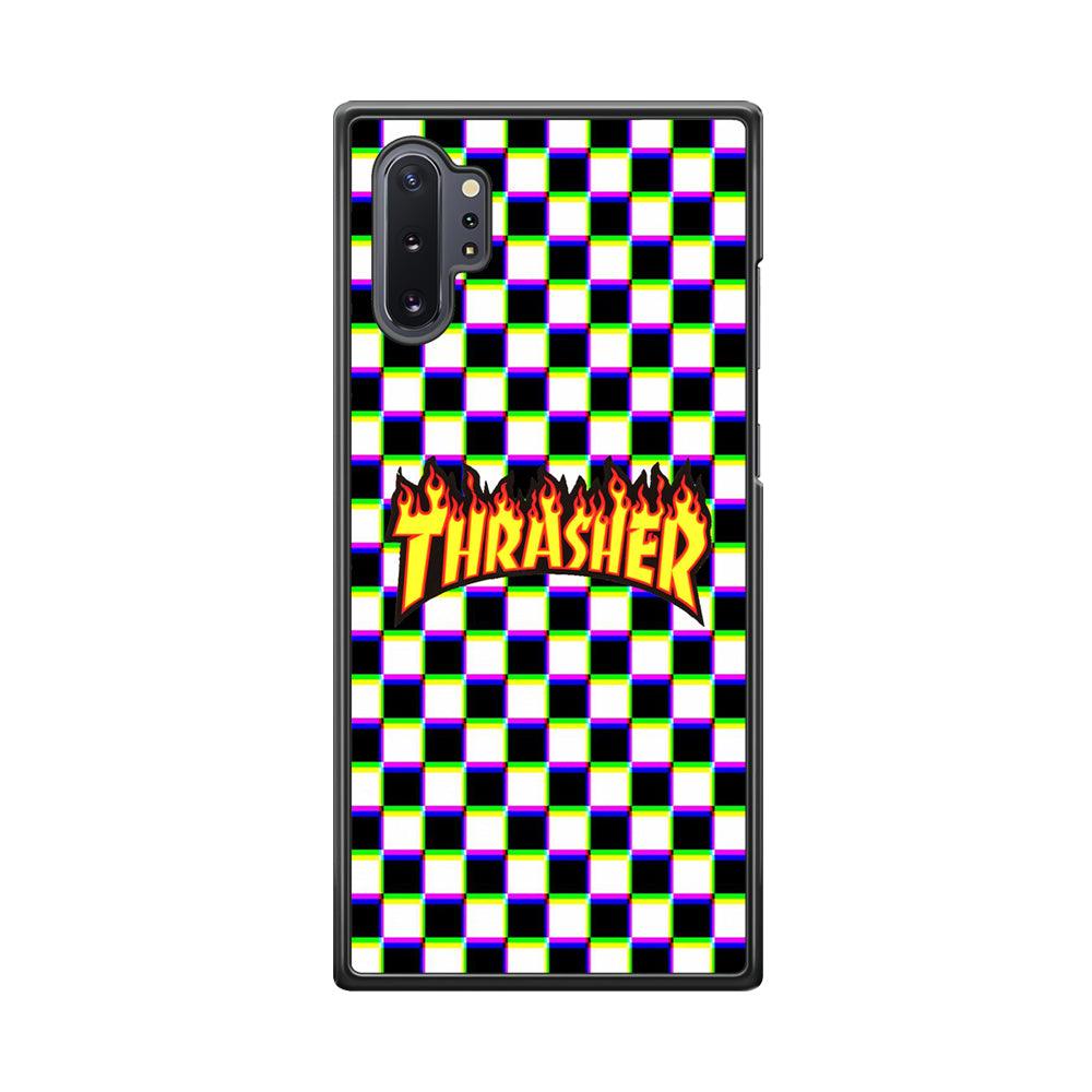 Thrasher Chess Samsung Galaxy Note 10 Plus Case-Rubber Black (2D Case)-Oxvistore