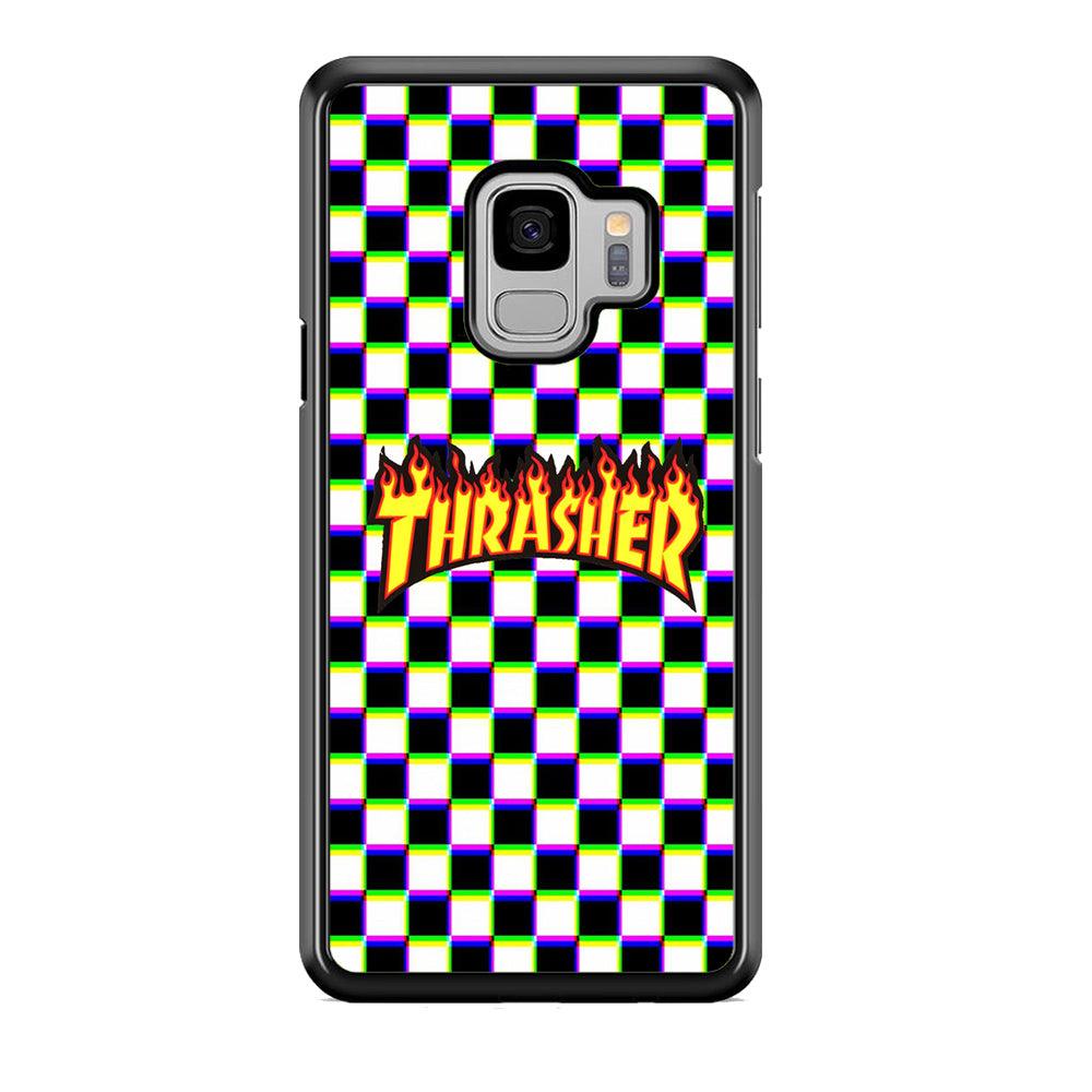 Thrasher Chess Samsung Galaxy S9 Case-Rubber Black (2D Case)-Oxvistore