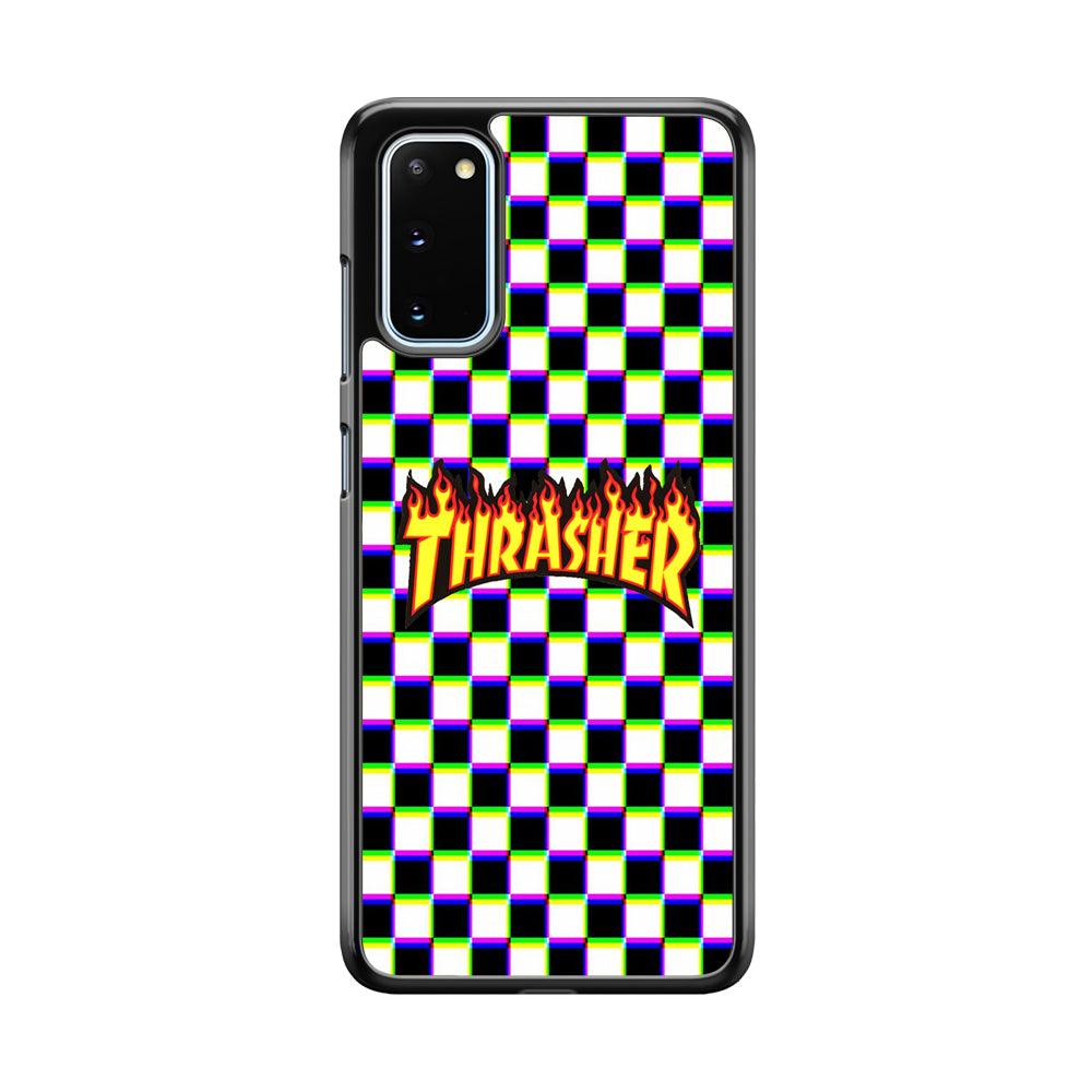 Thrasher Chess Samsung Galaxy S20 Case-Rubber Black (2D Case)-Oxvistore