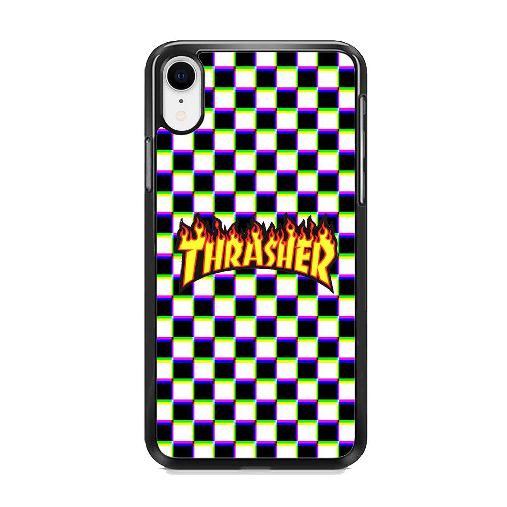 Thrasher Chess iPhone XR Case-Rubber Black (2D Case)-Oxvistore