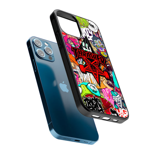 Thrasher Gang Assembly 2D Rubber Phone Case-Oxvistore