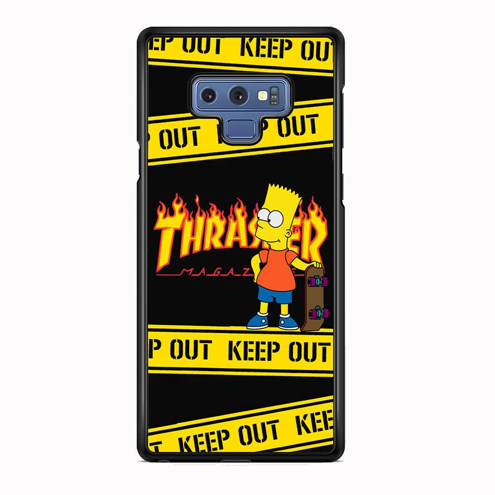Thrasher Keep Out with Bart Samsung Galaxy Note 9 Case-Rubber Black (2D Case)-Oxvistore