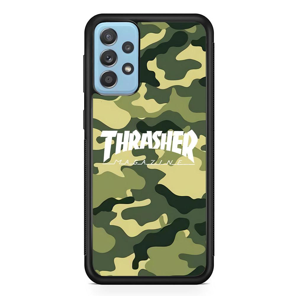 Thrasher Main Camo Samsung Galaxy A52 Case-Rubber Black (2D Case)-Oxvistore