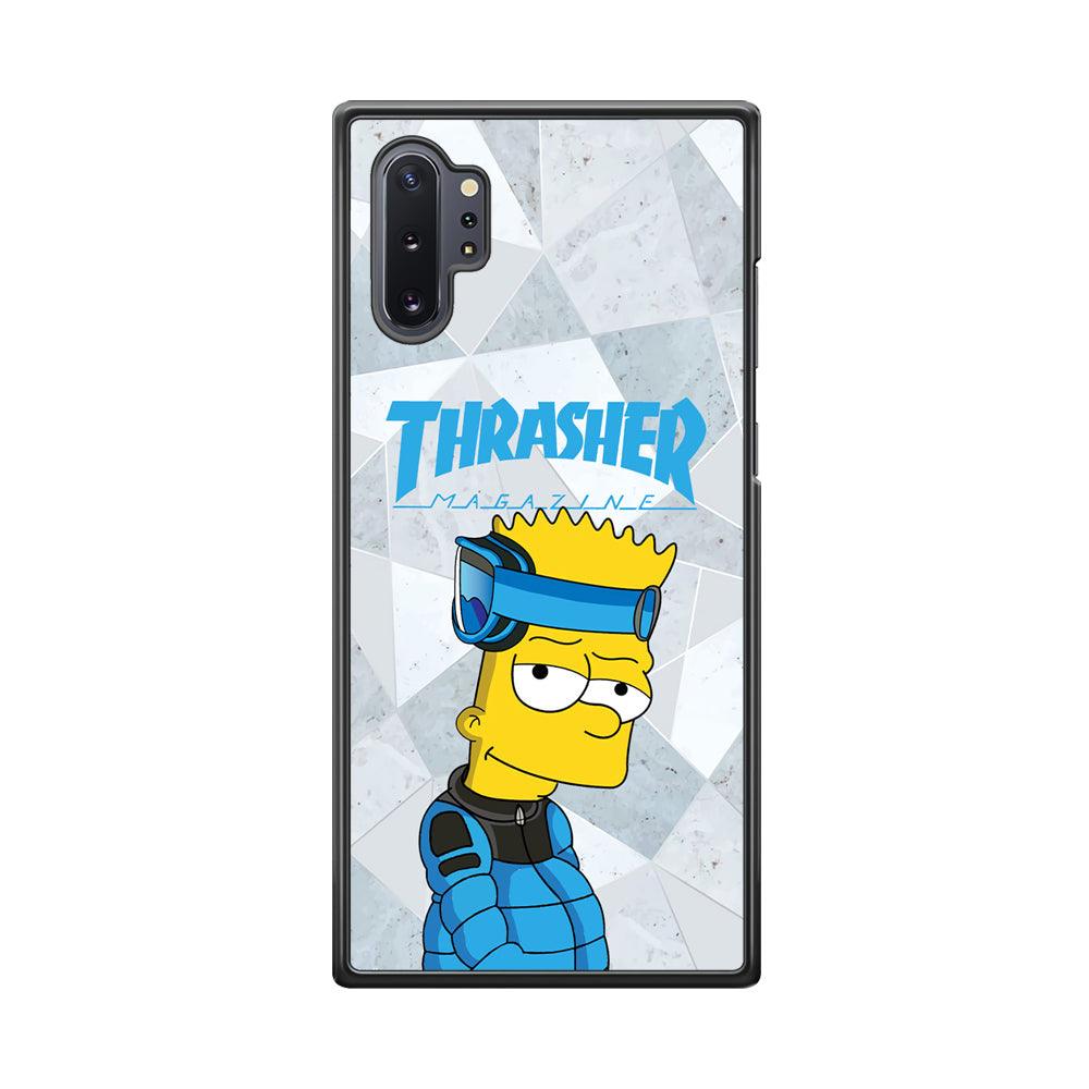 Thrasher Skater x Cool Bart Samsung Galaxy Note 10 Plus Case-Rubber Black (2D Case)-Oxvistore