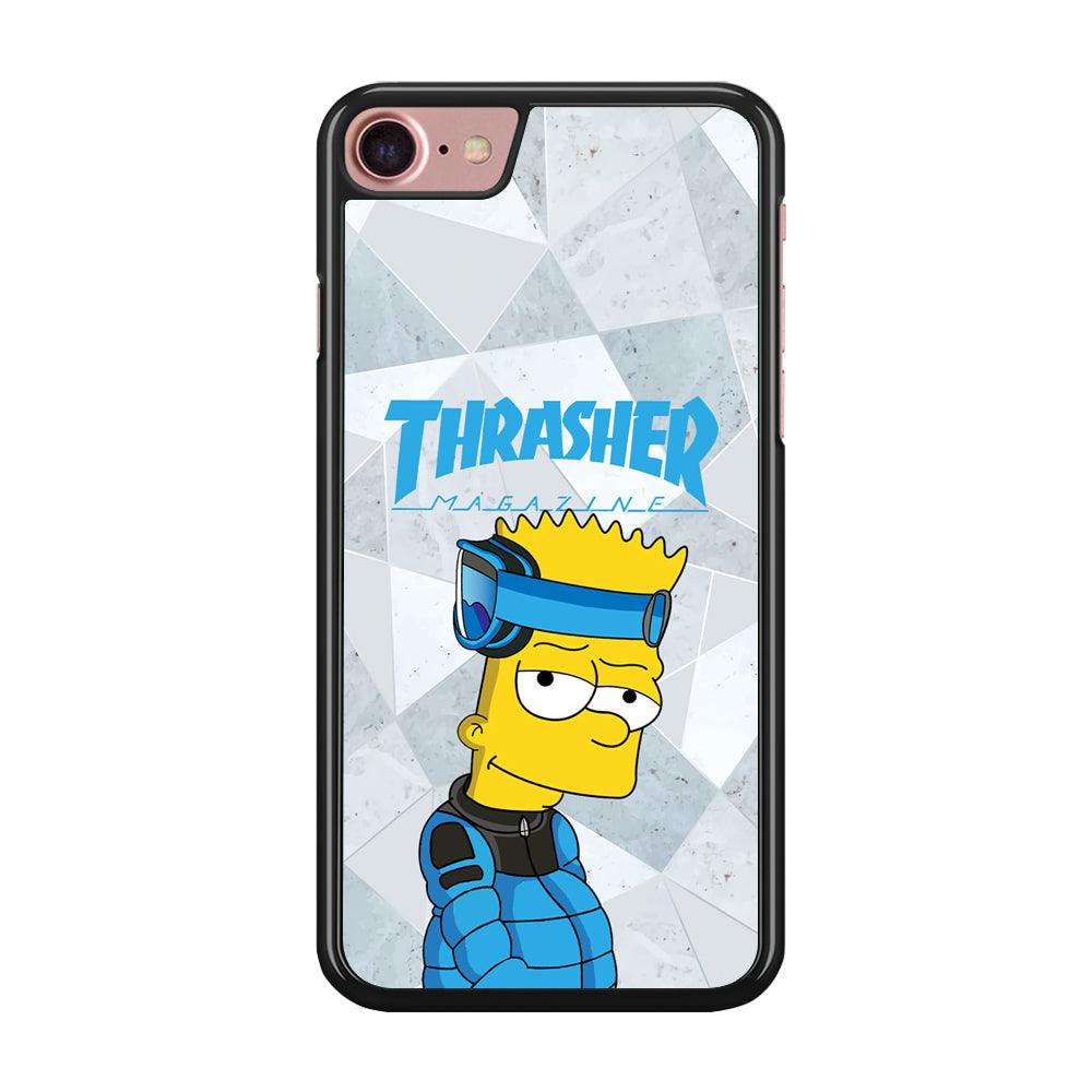 Thrasher Skater x Cool Bart iPhone 8 Case-Rubber Black (2D Case)-Oxvistore